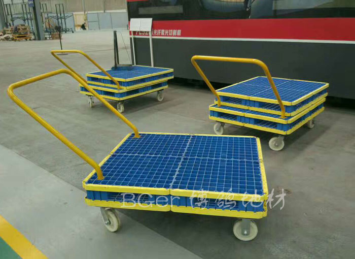 高分子工業墊板托盤+貨物手推車-1
