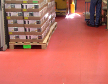 倉庫地面防起砂、磨損地板_紅色拼裝